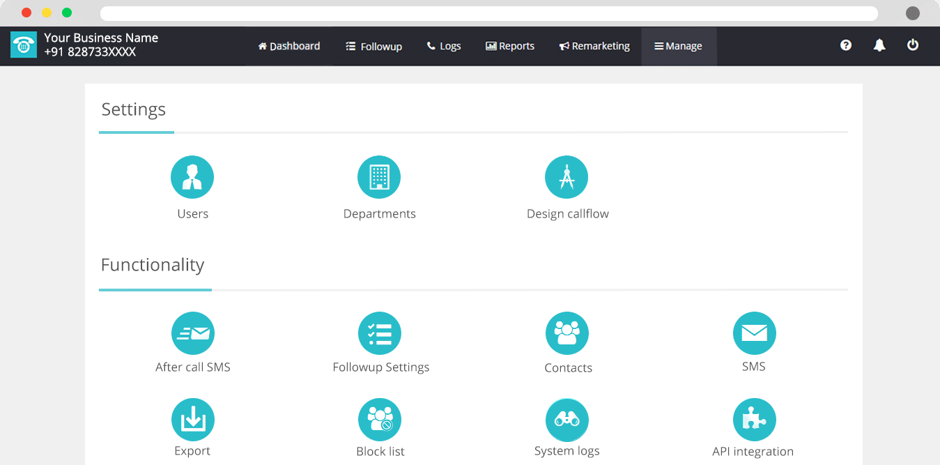 myoperator manage section
